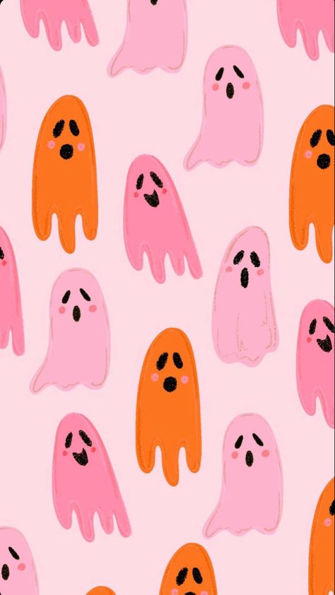 Pastel Halloween Wallpaper Iphone, Pink And Orange Fall Aesthetic, Pink And Orange Halloween Aesthetic, Pink And Orange Halloween Wallpaper, Pink And Orange Halloween, Pink Halloween Wallpaper, Cute Backgrounds For Iphone, Halloween Wallpaper Iphone Backgrounds, Halloween Wallpaper Cute