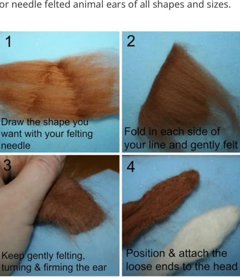 Easy Felt Crafts, Felting Tips, Needle Felting Tutorial, Felt Craft Projects, Felting Tutorial, Felting Techniques, Felted Cat, Felting Diy, Needle Felted Cat