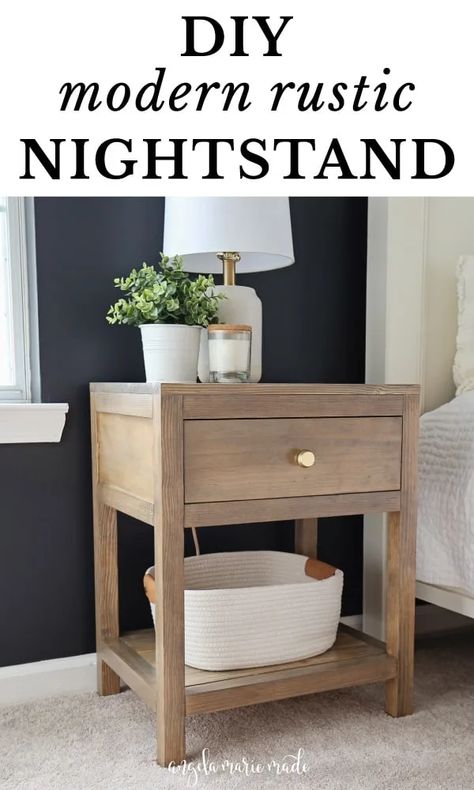 Diy Night Stands, Brussels House, Corner Nightstand, Diy Nightstand Ideas, Diy Nightstand With Drawer, Diy Nightstand Plans, Nightstand Inspiration, Nightstand Diy, Nightstand Plans