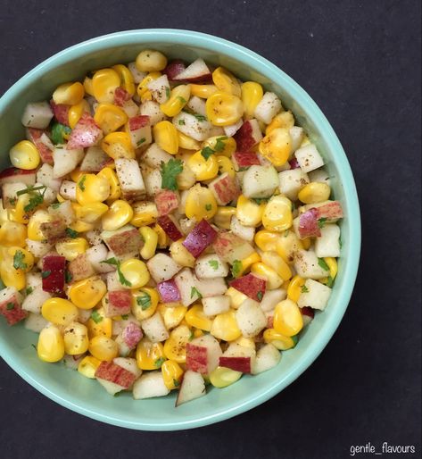 Corn & Apple Salad 🌽🍎🌽 #gentleflavours #cornapplesalad #applecornsalad #cornsalad #applesalad #salad Antique Gold Rings, Apple Salad, Flavored Drinks, Fruit Salad, Antique Gold, Corn, Gold Rings, Salad, Fruit