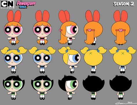 Shaky Hands New Powerpuff Girl, Happy 60th Anniversary, Powerpuff Kızları, Powerpuff Girls Characters, Anime Superhero, Powerpuff Girls Cartoon, Super Nana, 3d Karakter, Character Turnaround