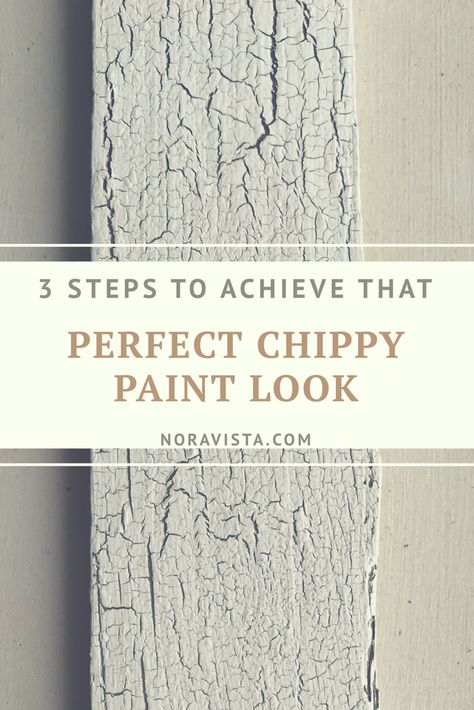 Wood Distressing Techniques, Antique Crackle Paint, How To Make Chippy Paint Finish, How To Make Paint Crackle, Chipped Paint Look Diy, How To Chippy Paint Diy, Crackle Paint With Hairspray, How To Crackle Paint Furniture, How To Crackle Paint Wood