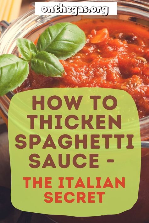 Thick Homemade Spaghetti Sauce, Spaghetti Sauce From Tomato Juice, How To Thicken Homemade Marinara Sauce, Ways To Use Spaghetti Sauce, Thick Tomato Sauce, Thick Pasta Sauce, How To Make Spaghetti Sauce From Tomato Paste, Thick Spaghetti Sauce Recipes, How To Thicken Spaghetti Sauce