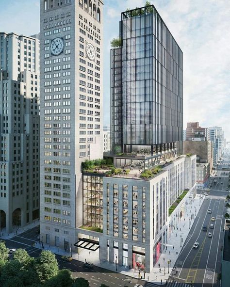 Renderings Revealed for 225-Unit Project at 69 Adams Street in DUMBO, Brooklyn - New York YIMBY Facade Panel, Flatiron Building, Office Tower, Skyscraper Architecture, High Rise Building, Manhattan New York, Madison Avenue, Clock Tower, Office Building