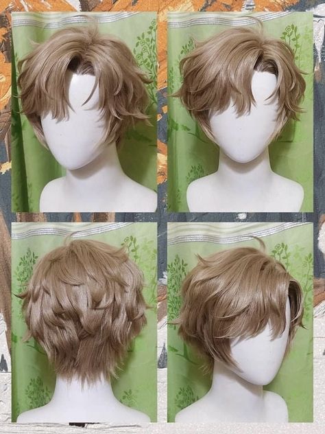 Anime Hair Cosplay, Fancy Male Hairstyles, Tying Up Hair Reference, Prince Hairstyles, Cosplay Hairstyles, Male Wigs, Hairstyles Reference, Anime Hairstyle, Hairstyle Reference