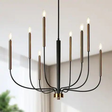 Search for Dining Room Chandelier | Discover our Best Deals at Bed Bath & Beyond Entry Way Chandelier High Ceilings Modern, House Light Fixtures Interior Design, Black And Gold Kitchen Lights, Foyer Pendant Light Entryway Modern, Pendant Lighting Over Bathtub, Black Entryway Light Fixture, Front Entrance Chandelier, Black Gold Chandelier, Family Room Ceiling Light