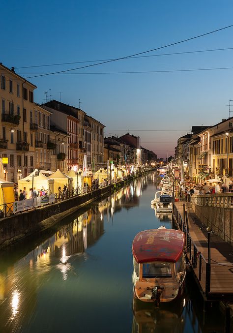 Naviglio Grande - Milan, Italy Naviglio Grande Milano, Milano Italy Aesthetic, Milan Attractions, Summer In Milan, Milan Lifestyle, Milan Italy Photography, Milan Italy Aesthetic, Milan Vacation, Milan Summer