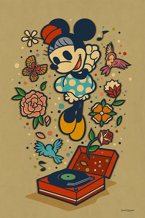 Vintage Style Disney Illustrations by Dave Quiggle – Inspiration Grid | Design Inspiration Dave Quiggle, Images Pop Art, Mickey Mouse Y Amigos, Disney Illustration, Vintage Cartoons, Retro Disney, Art Beat, Cartoon Cartoon, Downtown Disney