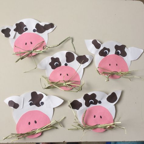 Cow Crafts For Preschoolers, Cow Toddler Craft, Cow Art For Toddlers, Barn Crafts Preschool, Farm Arts And Crafts Preschool, Cow Arts And Crafts, Cow Art Preschool, Cow Preschool Craft, Cow Activities For Toddlers