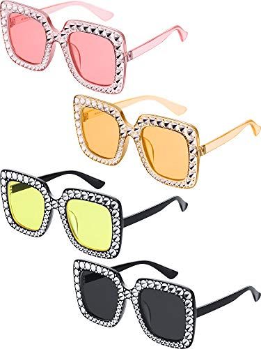 Elton John Sunglasses, Ladies Fancy Dress, Oversize Sunglasses, Pink Glasses, Rhinestone Sunglasses, Sunglasses Women Oversized, Sunglasses Retro, Fancy Dress Accessories, Square Glasses