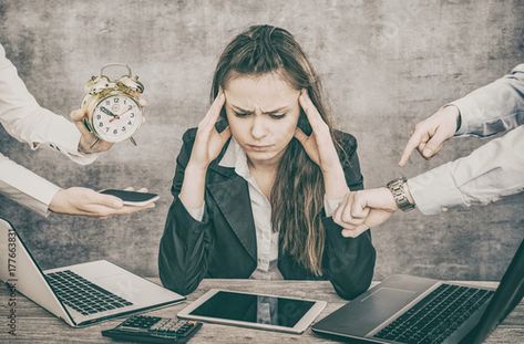 Stock Image: Female office worker is tired of work and exhausted. Viktor Frankl, Stressful Job, Coach Sportif, Tired Of Work, Endocannabinoid System, Saving For College, Vagus Nerve, Improve Focus, Learning To Love Yourself