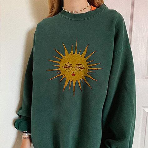 #affiliate Streetwear 90s Indie Clothes Aesthetic Crewneck Sweatshirts Long Sleeve Casual Oversized Pullover Sweatshirt Tops Indie Clothes Aesthetic, Aesthetic Crewneck, 90s Indie, Aesthetic Streetwear, Whale Print, Oversized Pullover, Hippie Art, Indie Outfits, Hippie Outfits