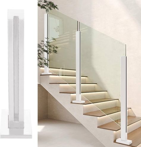 Indoor Stair Railing, Glass Staircase Railing, Indoor Stairs, Glass Railing Stairs, Loft Hotel, Deck Railing Systems, Stairs Railing, Patio Stairs, Glass Fence