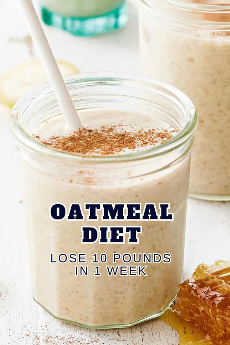 Maximize weight loss with oats. This one-week journey crafts the path for quick and noticeable results. Oatmeal Diet Plan, Oatmeal Diet, Fruit Lunch, Meals Of The Day, Sugar Free Jello, Sugar Free Pudding, Effective Diet, Easy Oatmeal, Low Fat Yogurt