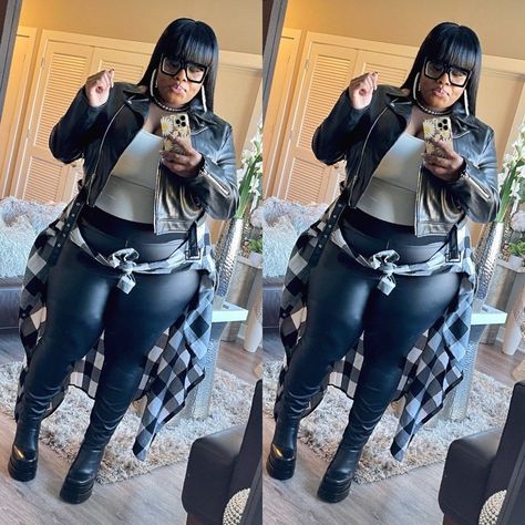 faux leather moto jacket (Black) PlusSizeSummerStyle #summervivibes #plussizefashionista #ootd #plussizequeen #plussize #summerfashion. https://whispers-in-the-wind.com/the-ultimate-plus-size-outfit-guide-summer-in-style/?108 Graffiti Blazer, Winter Mode Outfits, Plus Size Baddie Outfits, Plus Size Fall Fashion, Plus Size Fall Outfit, Autumn Look, Big Girl Fashion, Womens Jackets, Faux Leather Moto Jacket