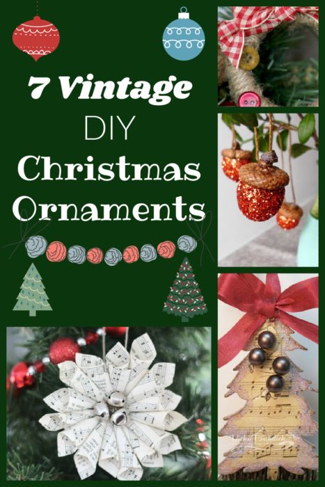 7 Vintage DIY Christmas Ornaments Repurposed Christmas Ornaments, Diy Vintage Christmas Ornaments, Ornaments Simple, Thrifty Crafts, Music Tree, Glitter Ornaments Diy, Homemade Dolls, Group Ideas, Christmas Crafting