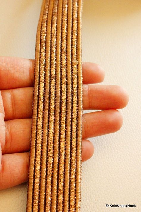 Copper Thread Stripes One Yard Lace Trim 30mm Wide - 030315L60 https://etsy.me/2FGtlKA #supplies #fabric #trim #sewing #embroidery #lace #embellishment #lacetrims #cotton Hallway Blinds, Pram Charms, Bling Accessories, Lace Flowers, Jewellery Design, Lace Design, Embroidered Lace, Cute Cards, Flower Shape