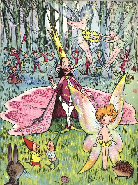 Barbara Mary Campbell (CAM) BUTTERCUP FAIRY 1945 rare! Fairy Illustration, Fairy Pictures, Fairies Elves, Vintage Fairies, Fairy Magic, Flower Fairies, Illustration Vintage, Art Et Illustration, Beautiful Fairies