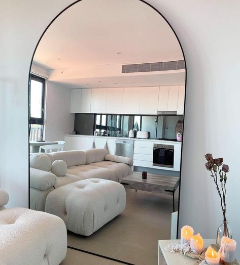 Vanders Mirrors on Instagram: “💫 XL Arch mirror 💫 Measuring 2100x1400mm this oversized arch mirror creates such a big impact in a home. We can’t get enough of our…” Arch Mirror Hallway, Arch Mirror Decor, Black Arch Mirror, Mirror Hallway, Head Massager, Leaner Mirror, Big Mirror, Arched Mirror, Arch Mirror