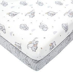 Dunelm | Bedding, Curtains, Blinds, Furniture & More Nursery Cot Bedding, Dumbo Nursery, Disney Baby Rooms, Soft Nursery, Cot Quilt, Mini Crib Sheets, Shades Of Light Blue, Mini Crib, Fitted Crib Sheet