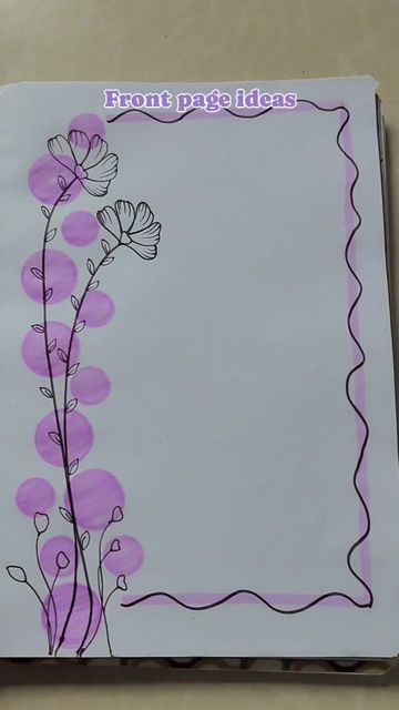 Border For Journal Ideas, How To Decorate Borders For A Paper, Pagmamano Basic Drawing, Simple And Cute Border Designs, Marathi Front Page Design For Project, Assignment Design Ideas Aesthetic, Borders For Front Page, Design Assignment Ideas, Aesthetic File Decoration