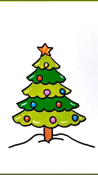 Draw Christmas Tree Easy, Crismas Drawings Ideas Aesthetic, Xmas Tree Drawing Simple, Easy Present Drawing, Diy Christmas Drawings Easy, Christmas Tree Ideas Drawing Easy, How To Draw A Simple Christmas Tree, Drawing For Christmas Easy, Easy Drawing For Christmas