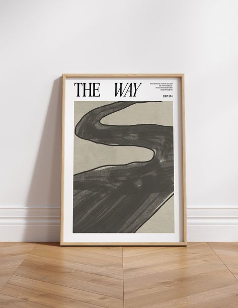 Modern Christian Painting, Minimalist Christian Art, Bible Poster, Faith Based Art, Bible Artwork, Winding Path, Modern Christian Art, Christian Art Print, Christian Poster