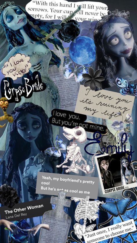 corpse bride wallpaper!! #corpsebride #halloween #fall #timburton #fyp #spookyseason #blue Halloween Wallpaper Iphone Corpse Bride, A Corpse Bride Wallpaper, Corse Bride Wallpaper, Corpse Bride Wallpaper, Corps Bride, Bride Wallpaper, Tim Burton Corpse Bride, Cute Images For Wallpaper, Tim Burton Art