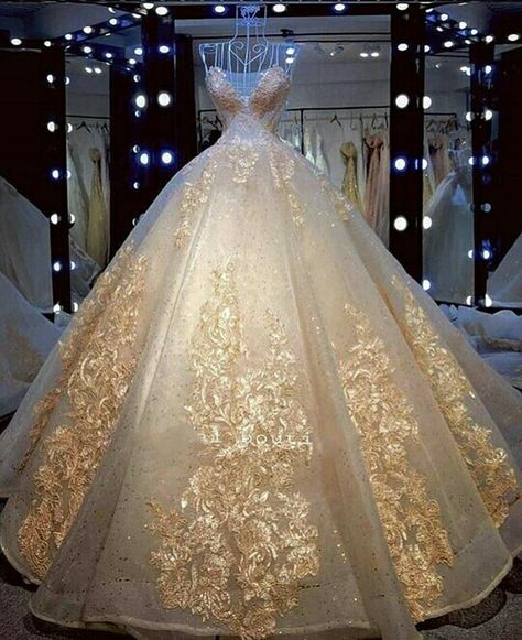 Punk Mode, Princess Style Wedding Dresses, Gold Wedding Dress, 파티 드레스, Party Kleidung, فستان سهرة, Champagne Wedding, A Wedding Dress, Beauty Dress