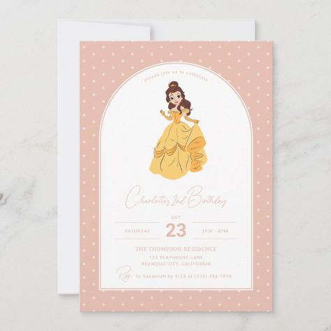 Disney Princesses Invitations, Cards & Stationery | Zazzle Disney Princess Invitations, Belle Birthday, Princess Invitations, Belle Disney, Custom Postcards, Disney Birthday, Birthday Invitations Girl, Free Birthday Invitations, Free Birthday Invitation Templates