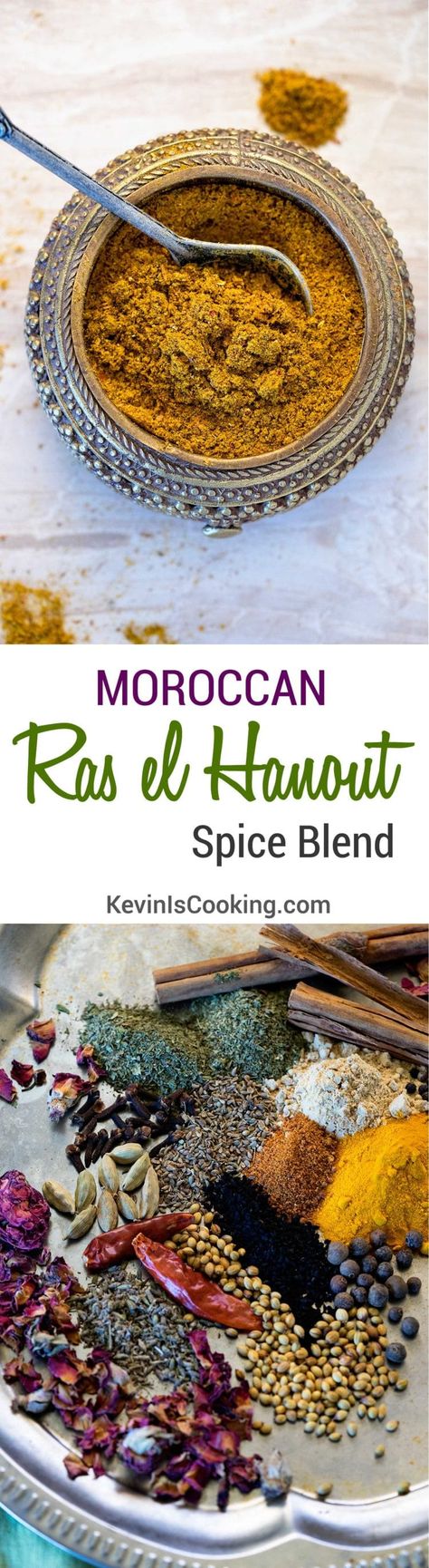 Like curry powders, there is no one recipe for a Ras el Hanout Spice blend, an outrageously aromatic North African spice blend with influences from India. via @keviniscooking Ras El Hanout Recipe, Moroccan Spice Blend, Spice Rubs, Moroccan Cooking, Dry Rubs, Homemade Spice Mix, Tagine Recipes, Spice Mix Recipes, Moroccan Spices