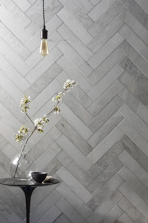 Creating Herringbone Tile Patterns: Our Favourites | Mandarin Stone Herringbone Tile Bathroom, Herringbone Tile Pattern, Herringbone Tiles, Marble Herringbone, Outdoor Porcelain Tile, Honed Marble Tiles, Herringbone Wall, Mandarin Stone, Chevron Tile