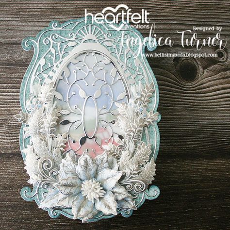 Bellisima Vida: New Classic Frames Dies from Heartfelt Creations Sky Accessories, Heartfelt Creations Flowers, Handcrafted Christmas Cards, Scoring Board, Metal Glue, Heartfelt Creations Cards, Elegant Cards, Holiday Paper, Heartfelt Creations