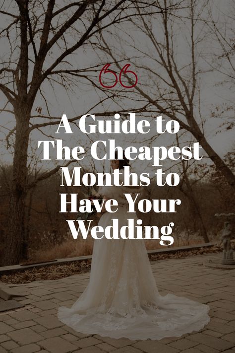 Planning a wedding on a budget can be extremely stressful. But it doesn't have to be - following the right strategies can save you hundreds or thousands of dollars. One of the simplest ways to save money is to pick the right month to have your wedding. In A Guide to The Cheapest Months to Have Your Wedding, learn which months that can make the most sense financially, and how to plan your wedding accordingly. Visit loudbride.com to learn more. Fast Wedding Planning, Plan A Wedding In 6 Months, Best Month To Get Married, How To Plan A Wedding In 6 Months, Ways To Save Money On A Wedding, Cheapest Wedding Ideas, Save Money Wedding, Budget Weddings, Seasons Months