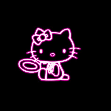 Hello Kitty Aesthetic Grunge, Neon Hello Kitty, Layout Pics, Neon Icons, Neon Png, Y2k Icons, Y2k Hello Kitty, Images Hello Kitty, Pink Grunge