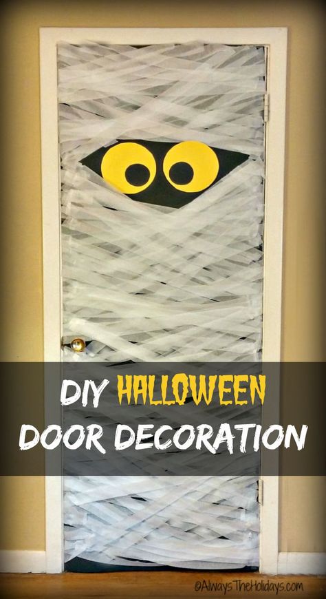 Mummy Door, Halloween Door Decorations Classroom, Halloween Dorm, Diy Halloween Door Decorations, Halloween Door Decoration, Halloween Classroom Door, Halloween Diy Door, Imprimibles Halloween, Halloween Office