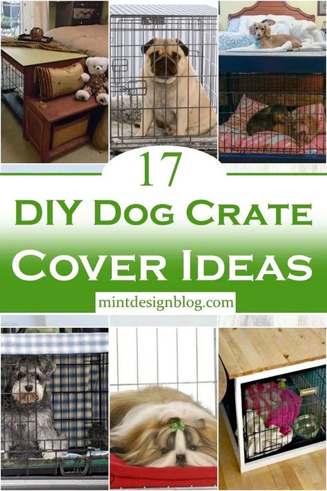 17 DIY Dog Crate Cover Ideas Dog Crate Cover Ideas, Diy Dog Crate Cover, Xxl Dog Crate, Custom Dog Crate, Wood Dog Crate, Diy Dog Crate, Dog Kennel Cover, Dog Crate Cover, Kennel Cover