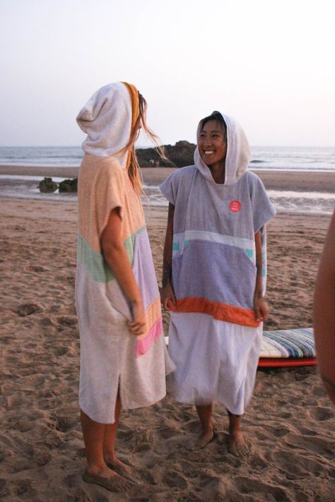 [Handmade] Best Beach Wear | Moroccan made goods for beach lovers Surf Beach Outfit, Surf Towel Poncho, Surf Poncho Diy Free Pattern, Diy Towel Poncho, Surf Girl Style Clothing, Beach Towel Dress, Beach Towel Poncho, Surfer Clothes, Surf Clothes