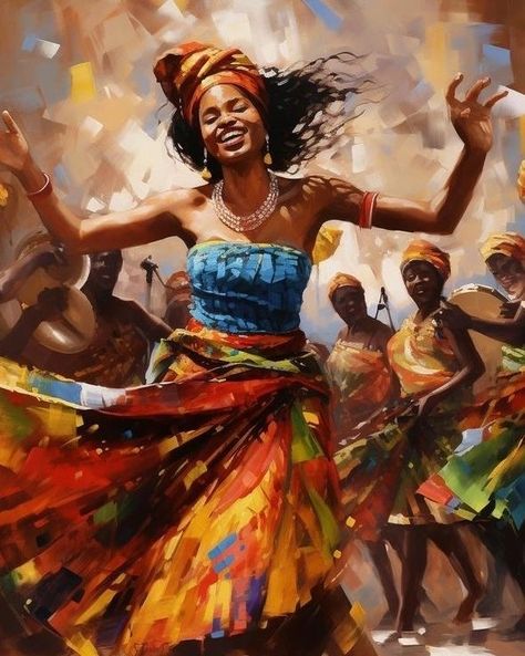 Cultural Dance Art, African Art Paintings Culture, African Culture Traditional, African Dancing, African Portraits Art, Africa Art Design, Cultural Dance, African American Artwork, African Artwork