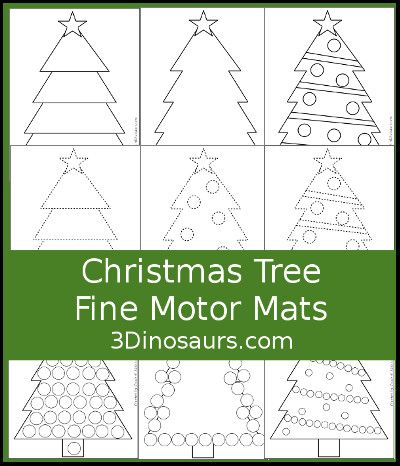 Tree Tracing, Google Christmas, Dinosaur Christmas Tree, Dot Marker Printables, Different Christmas Trees, Christmas Tree Mat, Trees For Kids, Christmas Tree Printable, 3 Dinosaurs