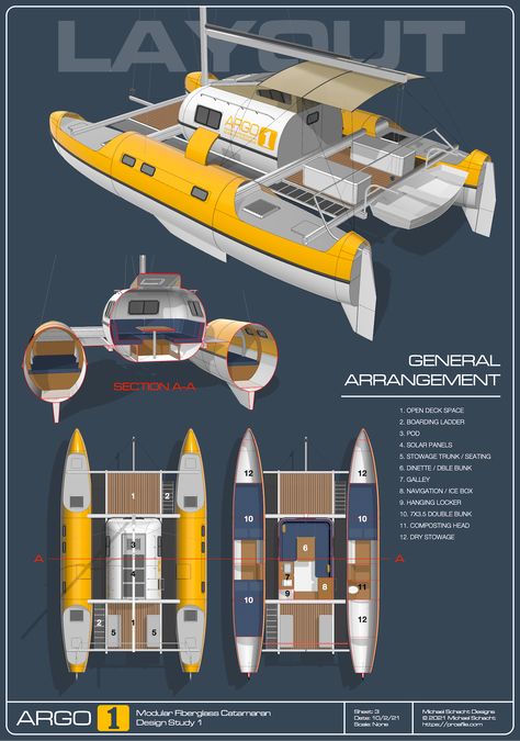 Boat Design Plans, Catamaran Sailing, Barge Boat, Free Boat Plans, Catamaran Yacht, Ship Design, Wooden Boat Plans, Diy Boat, Boat Building Plans