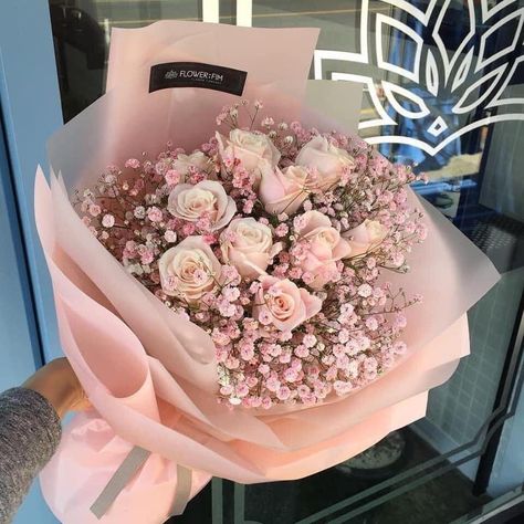 A Bouquet Of Flowers, Bouquet Of Flowers, Pink Roses, Roses, Flowers, Pink