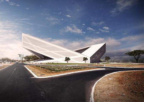 BFarchitecture's Brasilia Athletics Stadium entry offers a sharp idea to stadium design Facade Ideas, Stadium Architecture, Sport Center, Stadium Design, Sports Stadium, Oscar Niemeyer, Concrete Structure, Architecture Project, Amazing Architecture