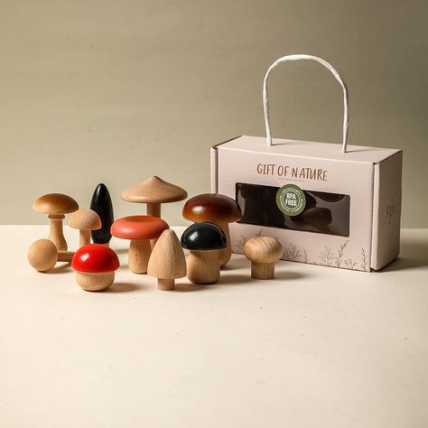 PRICES MAY VARY. Durable Material - These mini wooden mushroom of different sizes are crafted from sturdy naturel wood, and are pre-sanded to be splinter-free without debris to ensure safe use. Suitable for people of all ages.They measure 1.65-2.44” tall, 2.08-2.67” at their wide. Use As Decor - Decorate the child's room, or decorating your home for a holiday open house? You can put them on the desk, eat edge ark, garage kit cabinet or dressing table. Very beautiful mini mushroom decorations, ri Mushroom Toys, Mushroom Decorations, Mushroom Kits, Mini Mushroom, Montessori Educational Toys, Wooden Teether, Montessori Baby, Mushroom Decor, Stacking Toys