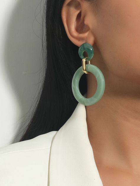 Earrings Outfit, Circle Jewelry, Luxury Earrings, Tassel Drop Earrings, Heart Drop Earrings, Emerald Earrings, Green Earrings, Metal Earrings, Stylish Jewelry