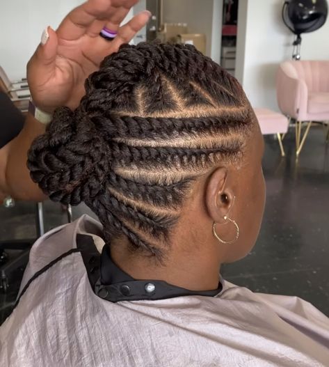 2 Strand Twist Updo Styles, Flat Twist Updo With Curls, Natural Hair Updo Wedding Black Women Flat Twist, Twist Low Bun, Type 4 Updo, Women’s Two Strand Twist, Cali Twist Updo, Flat Twist Hairstyles, Flat Twist Updo