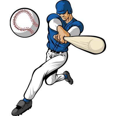 Winn Baseball Player Wall Decal Cutout is perfect for any boys room or man cave. Wallhogs wall decals are not printed until ordered to ensure you receive the freshest materials. Size: 60" H x 50" W | Wallhogs Winn Baseball Player Cutout Wall DecalCanvas/Fabric, Size 60.0 H x 50.0 W in | Wayfair | Home Decor Baseball Batter, Sports Drawings, Baseball Hitting, Seni 2d, Baseball Pictures, Boy Illustration, Baseball Boys, Play Baseball, Sports Decorations