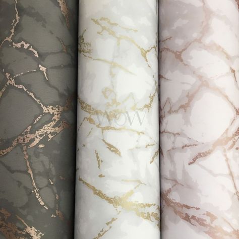 Marble Wallpaper Bedroom, Rose Gold Marble Wallpaper, Marble Wallpapers, Wallpaper Bedroom Feature Wall, Gold Marble Wallpaper, Marble Effect Wallpaper, Tapete Gold, Feature Wall Bedroom, Chevron Wallpaper