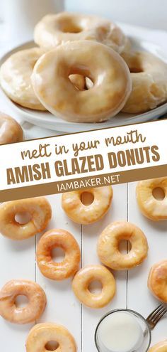 Your new favorite breakfast treat! These Melt-in-your-mouth Amish Glazed Donuts from scratch are absolutely delicious and addicting. Perfect for special occasions or breakfast at home. Learn how to make this homemade recipe for later! Homemade Glazed Donuts, Donuts From Scratch, Amish Traditions, Doughnut Recipe Easy, Breakfast At Home, Homemade Donuts Recipe, Glazed Donuts, Donuts Recipe, Breakfast Sweets