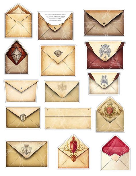 Digital Printable Vintage Envelopes Stickers, Scrapbooking Stickers, Junk Journal, Vintage Ephemera, Printable Stationery, Retro Designs, Vintage Postcards, Paper Crafts, Vintage Stamps, Collage Supplies, Antique Graphics, Printable Art, Vintage Mail, Art DIY, Envelopes, Digital Downloads, Decorative Papers, Vintage Ephemera, Pack Retro, Aesthetics Paper, Crafting Supplies, Vintage Graphics These clipart images are perfect for creating vintage-themed designs, such as invitations, posters, scrapb Envelopes Printable, Vintage Paper Printable, Vintage Mail, Printable Vintage Art, Scrapbook Printing, Journal Vintage, Scrapbook Stickers Printable, Printable Scrapbook Paper, Printable Stationery